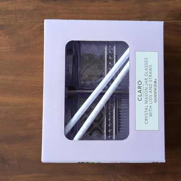 Crystal Mason Jar Glasses - Picture 1 of 3